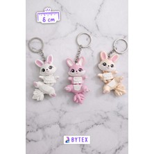 Bytex Store Sevimli Tavşanlar 3'lü Anahtarlık Seti - Çanta Süsü Charm