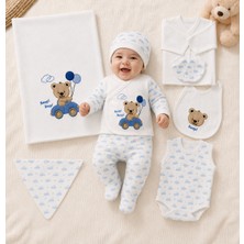 Petino Erkek Bebek Hastane Çıkışı 10’lu Set Arabalı Ayıcık Nakışlı