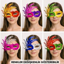 6’lı Çift Renkli Venedik Karton Parti Maskesi Seti