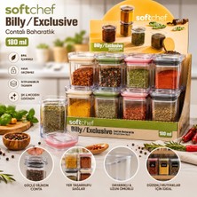 Soft Chef Softchef Billy Exclusive 4'lü Contalı Baharatlık Seti - 180 ml