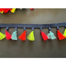 Köksal Aksesuar Neon Renkli Şerit Püskül Saçak (10METRE)