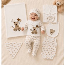Petino Erkek Bebek Hastane Çıkışı 10’lu Set Arabalı Ayıcık Nakışlı