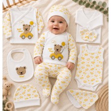Petino Erkek Bebek Hastane Çıkışı 10’lu Set Arabalı Ayıcık Nakışlı