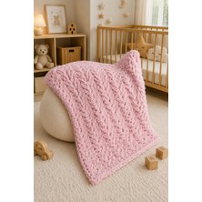 Custom Baby Alize Puffy El Örgüsü Bebek Battaniyesi 90x90 cm | Yenidoğan, Hastane Çıkışı, Kız & Erkek Bebek Hediyesi
