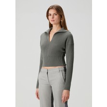 Rick Owens Gri Yeşil Yün Triko
