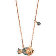 Bee Goddess Aqua Light Balık Kadın Altın Kolye