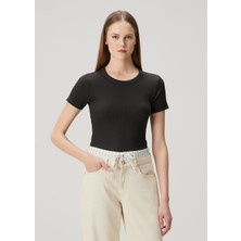 Rag & Bone Essential Siyah Ribli T-Shirt