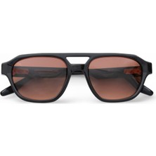 Unique Design Milano The Richie Siyah Asetat Unisex Güneş Gözlüğü