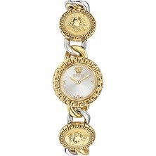 Versace VRSCVE0Q00325 Altın Rengi Metalik Gri Çelik Kadın Kol Saati