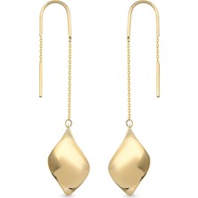 Orena Jewelry Gimlet Chain 14 Ayar Altın Kadın Küpe