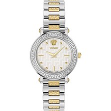 Versace Greca Sphere Petite VRSCVEKLA0325 Altın Rengi Metalik Gri Çelik Kadın Kol Saati