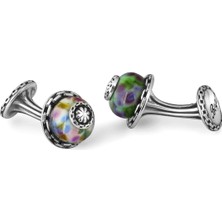 Boga Glass Beads-S Chain Fx Gümüş Kol Düğmesi