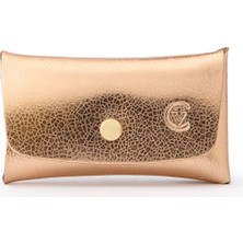 Chivit Rose Gold Deri Çift Girişli Kadın Cüzdan