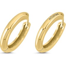 Mishka Perfect Circle Halka 22 Ayar Mikron Altın Kaplama 925 Ayar Gümüş Kadın Küpe