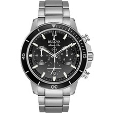Bulova 96B272 Marine Star Gri Çelik Erkek Kol Saati