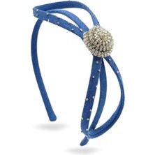 Eli Peacock Maya Denim Glam Mavi Kadın Taç