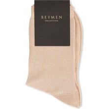  collection bej ribli ıpek karışımlı çorap