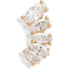 Ginza Design Jewelry Dove Pırlanta Taşlı 14 Ayar Altın Kadın Tek Küpe