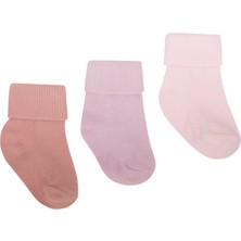 Lille Trove Renkli Yenidoğan Unisex Bebek 3'lü Çorap Seti