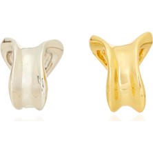  collection gold silver 2li kadın earcuff seti