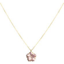 Alegoria Jewellery Bavella Mini Pembe Mineli 24 Ayar Altın Kaplama 925 Ayar Gümüş Kadın Kolye