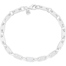 Aleyna Cebeci Jewelry Initial 925 Ayar Gümüş Erkek Bileklik