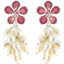 Ezra Baghaki Jewellery Salkım Incili Sakura 925 Ayar Gümüş Kadın Küpe