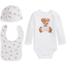Polo Ralph Lauren Beyaz 3lü Kız Bebek Set