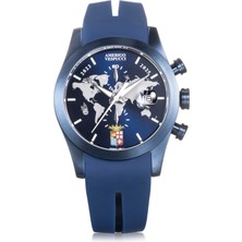 Locman Italy Amerigo Vespucci Island Chrono Mavi Silikon Erkek Kol Saati