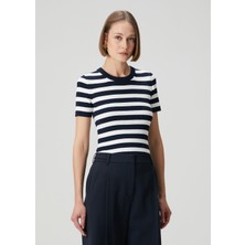 Michael Michael Kors Lacivert Beyaz Çizgili T-Shirt