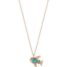 Bee Goddess Aqua Light Kadın Altın Kolye