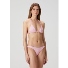 Frankie's Bikinis Nick Thermal Pembe Üçgen Bikini Üstü