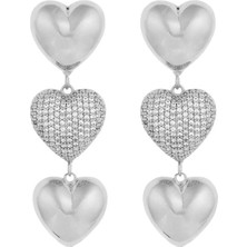 Aden Newyork Lovebomb Rhodium Pirinç Üzeri Altın Kaplama Kadın Küpe