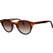 Original Vintage Sunglasses Tramonti Cal Col 04 Kahverengi Asetat Unisex Güneş Gözlüğü