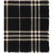Burberry Check Siyah Yün Kadın Atkı