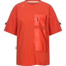 Nasaqu Zu Regular Fit Turuncu Cep Detaylı T-Shirt
