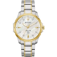 Bulova Marine Star 98P227 Gri/altın Rengi Çelik Kadın Kol Saati