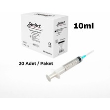 Labbakkal Steril Enjektör 10 cc 3 Parça 20 Adet - Tek Kullanımlık Şırınga