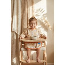 Gees Global Bunny Bliss Su Geçirmez Kollu Bebek Mama Önlüğü - Leke Tutmaz Blw Uyumlu Tavşan Desenli Mama �