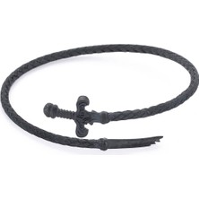 AtolyeWolf Broken Sword Bangle Erkek Oksit Gümüş Bileklik