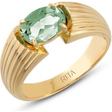 Rita Fine Jewelry Green Tourmaline Heirloom Kadın Altın Yüzük