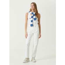 Moncler Straight Fit Beyaz Jean Pantolon