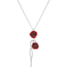 Ezra Baghaki Jewellery Sarmaşık Gelincik 925 Ayar Gümüş Kadın Kolye