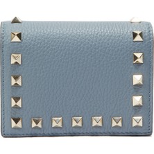 Valentino Garavani Rockstud Gri Kadın Deri Cüzdan