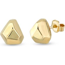 Orena Jewelry Asimetrik Drop 14 Ayar Kadın Altın Küpe