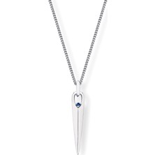 Aleyna Cebeci Jewelry Spair Safir 925 Ayar Gümüş Erkek Kolye