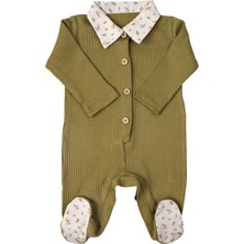Koalav Green Moss Uzun Kollu Unisex Bebek Patikli Tulum