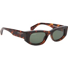 Off-White OERI090 Havana Asetat Unisex Güneş Gözlüğü