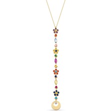 Orena Jewelry Pırlanta Taşlı Hedera 14 Ayar Altın Kadın Kolye