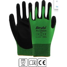 Beybi Pu Green 9beden 12LI Paket Poliüretan Kaplı Polyester Ö